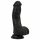 Easytoys - realistični dildo s testisima - 12 cm (crni)