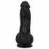 Easytoys - realistični dildo s testisima - 12 cm (crni)