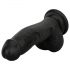 Easytoys - realistični dildo s testisima - 12 cm (crni)