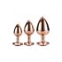 Gleaming Love - dear anal cone dildo set - rosegold (3 dijela) 