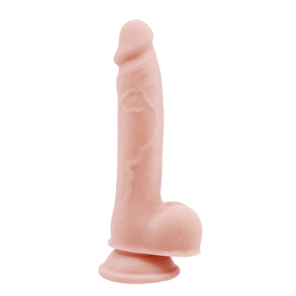 Mr. Dixx 7.6 - vakuumska čašica, dildo za testise - prirodni (19,5 cm) 