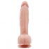 Mr. Dixx 7.6 - vakuumska čašica, dildo za testise - prirodni (19,5 cm) 