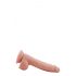 Mr. Dixx 7.6 - vakuumska čašica, dildo za testise - prirodni (19,5 cm) 