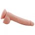 Mr. Dixx 7.6 - vakuumska čašica, dildo za testise - prirodni (19,5 cm) 