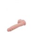 Mr. Dixx 7.6 - vakuumska čašica, dildo za testise - prirodni (19,5 cm) 