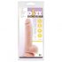 Mr. Dixx 7.6 - vakuumska čašica, dildo za testise - prirodni (19,5 cm) 