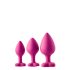 Flirts set za analni trening - analni dildo set (3 kom) - roza 