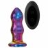 Glamour Glass - valoviti, radio, stakleni analni vibrator (u boji) 