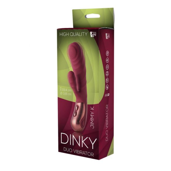 Dinky Jimmy K. Duo - punjivi vibrator za klitoris (bordo) 