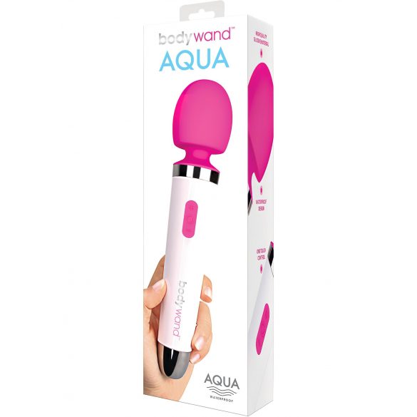 Bodywand Aqua Wand - vodootporni masažni vibrator (bijelo-ružičasti)