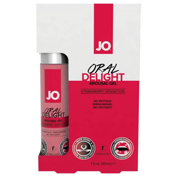 System JO Oral Delight - rashladni, jestivi lubrikant - jagoda (30ml) 