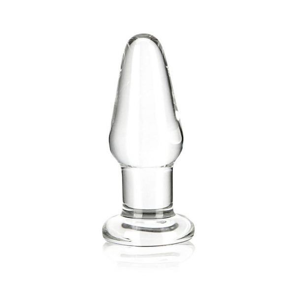 GLAS - klasični stakleni analni dildo (proziran) 