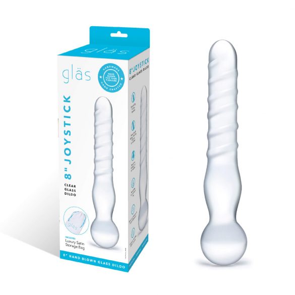 GLAS - dupli, stakleni dildo (proziran) 