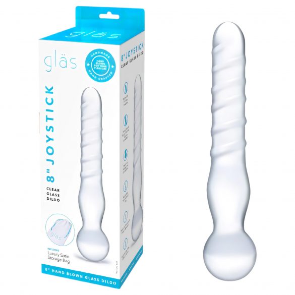 GLAS - dupli, stakleni dildo (proziran) 