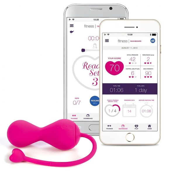 LOVELIFE BY OHMIBOD - KRUSH - Pametna, punjiva geisha ball duo (ružičasta) 