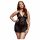 BACI Plus Size - čipkasti babydoll s ovratnikom - crna (XL-XXL)