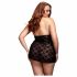 BACI Plus Size - naramenice, čipkasta babydoll - crna (XL-XXL) 