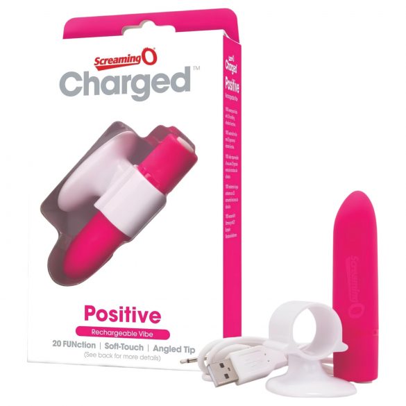 Screaming O Positive - punjivi super jak štapni vibrator (ružičasti) 