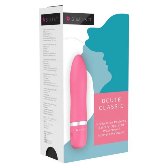 B SWISH Bcute Classic - vodootporni vibrator za ruževe (ružičasti) 