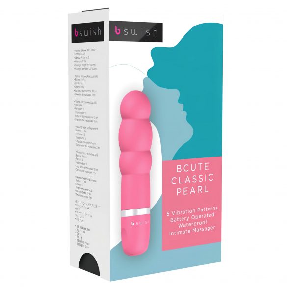 B SWISH Bcute Pearl - vodootporni vibrator s perlicama (roza)