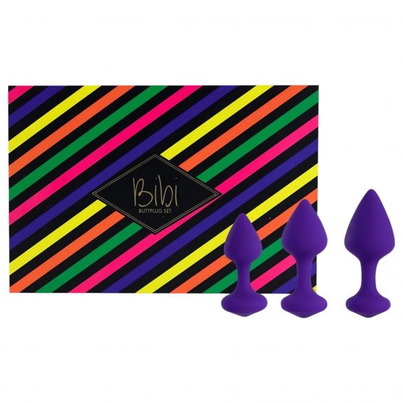 FEELZTOYS Bibi - analni dildo set - ljubičasti (3 dijela) 