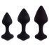 FEELZTOYS Bibi - analni dildo set - crni (3 dijela) 