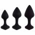 FEELZTOYS Bibi - analni dildo set - crni (3 dijela) 