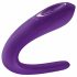 Satisfyer Double Classic - vodootporan, punjivi vibrator za par (ljubičasta) 