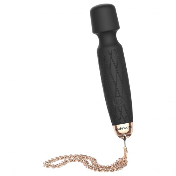 Bodywand Luxe - punjivi, mini masažer vibrator (crni)