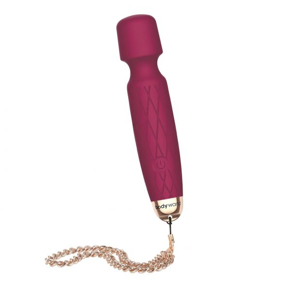 Bodywand Luxe - punjivi mini masažni vibrator (tamno ružičasti)