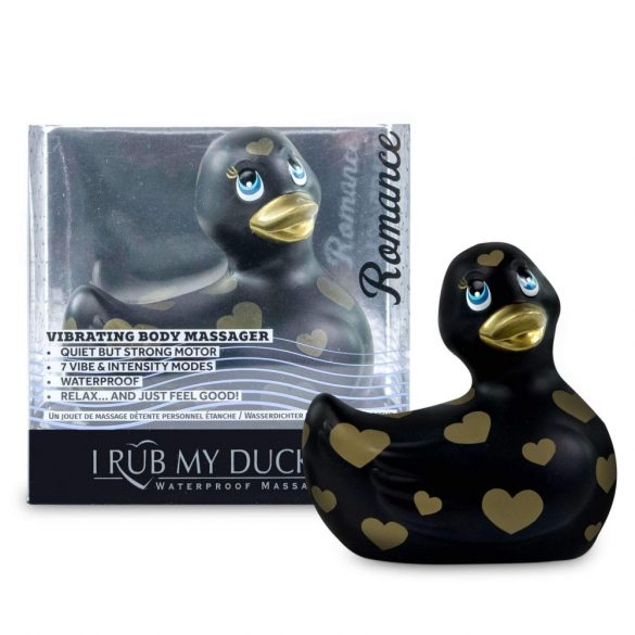 My Duckie Romance 2.0 - patka vodootporni vibrator za klitoris (crno-zlatni) 