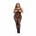 Baci Plus Size - uzorasti bodystocking s mrežastim dijelom za bedra - crna (XL-XXL)