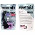 FEELZTOYS Bunny Tails - metalni analni dildo s zečjim repom (srebrno-ljubičasti)